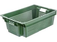 Ящик перфорированный п/э 600х400х200 1,4кг. цв. зелёный
