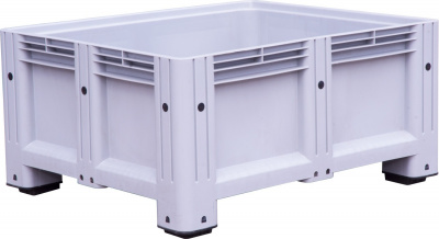 Контейнер Big Box 1200x1000x580 мм сплошной на ножках серый