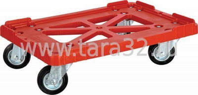Тележка для пластикового ящика 600х400, красная